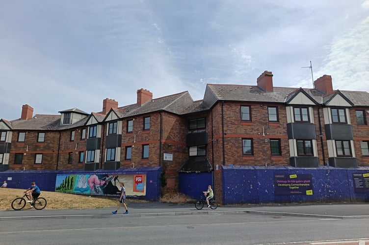 The former housing block on Clos Sant Paul, Llanelli (pic Richard Youle and free for use for wire partners)
