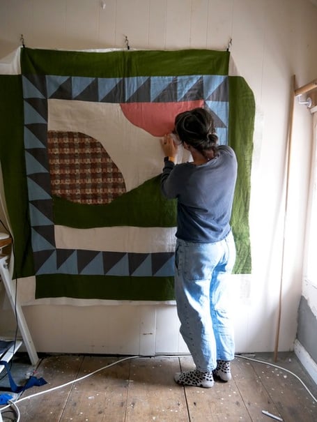 St Dogmaels quilt maker Sophie Snow’s work is inspired by local landscapes and coastlines.