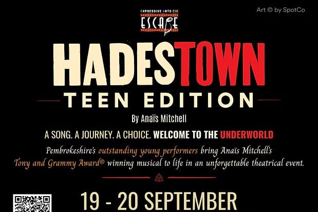 Pembrokeshire’s Escape performers present Hadestown at the De Valence on September 19 and 20.