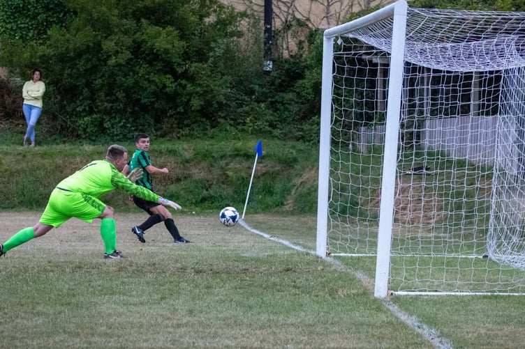 Camron Thomas scores his second goal late in the game