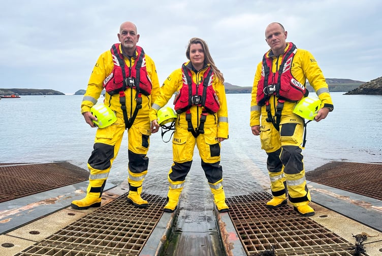 The brave volunteer lifeboat crew of St Davids RNLIThe brave volunteer lifeboat crew of St Davids RNLI appear in the latest episode of BBC's Saving Lives at Sea, showcasing their courage and dedication as they rescue a stranded mother and daughter. appear in the latest episode of BBC's Saving Lives at Sea, showcasing their courage and dedication as they rescue a stranded mother and daughter.