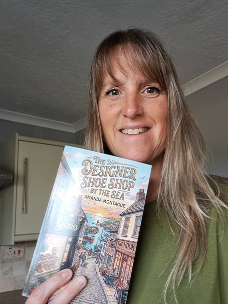 Pembroke author Amanda Montague with her new five-star rated romantic novel