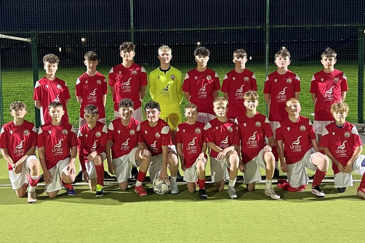 Milford United’s Under 13s in their smart new kit