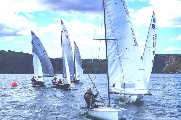 Dinghy racing at Tenby Sailing Club