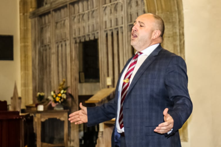 Tenby Male Choir President, Wynne Evans