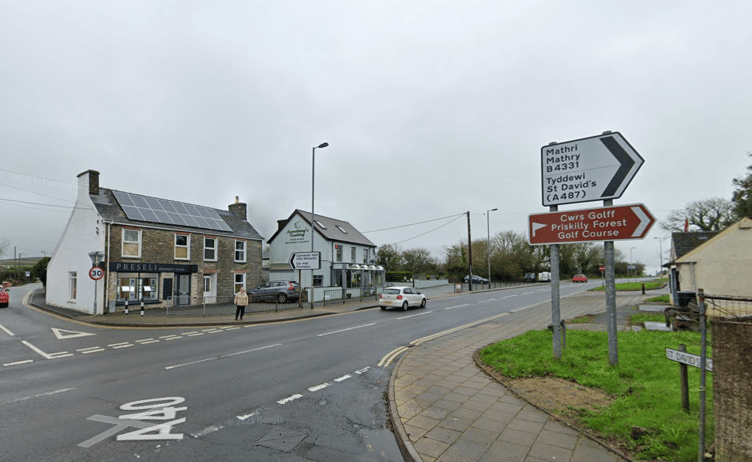 The A40 at Letterston