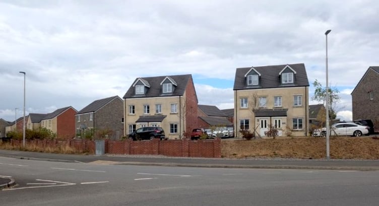 Some of the houses already built at the Carmarthen West site (Carmarthenshire Council and free for use)