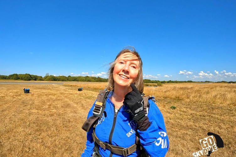 Tina has completed her sky dive in memory of her son Luke, while raising funds for two great charities Get the Boys a Lift and Windswept Watersports.