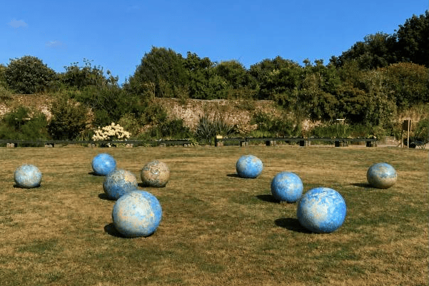 Kidd is also currently exhibiting her monumental installation Sea Eggs I–IX as part of Art in the Garden at Stackpole Walled Gardens