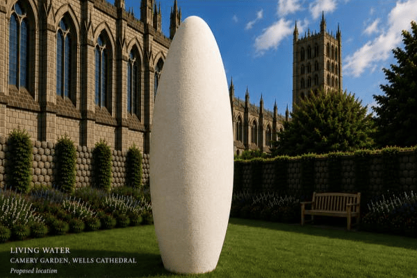 Kidd's monumental sculpture, Living Water,