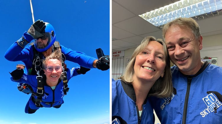 Tina Foster skydiving