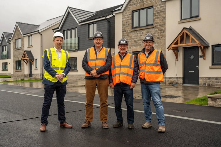 The team behind the Mentrus Homes Maes y Teirw development in Carmarthen.
