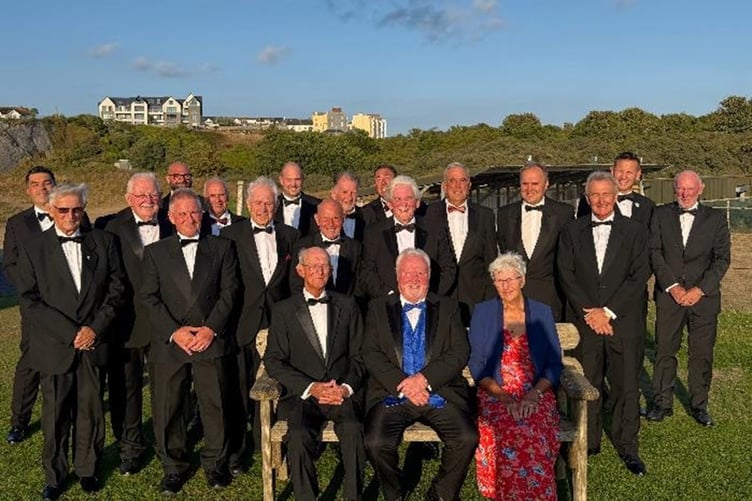 Vice presidents of Tenby Golf Club and guests