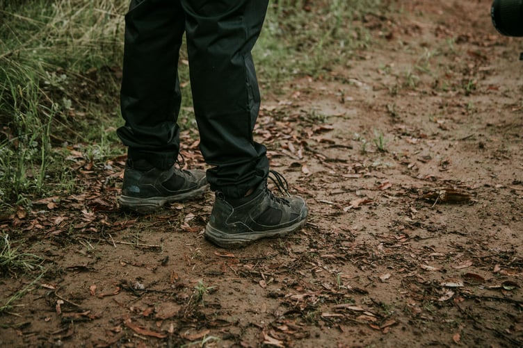 Standing in mud