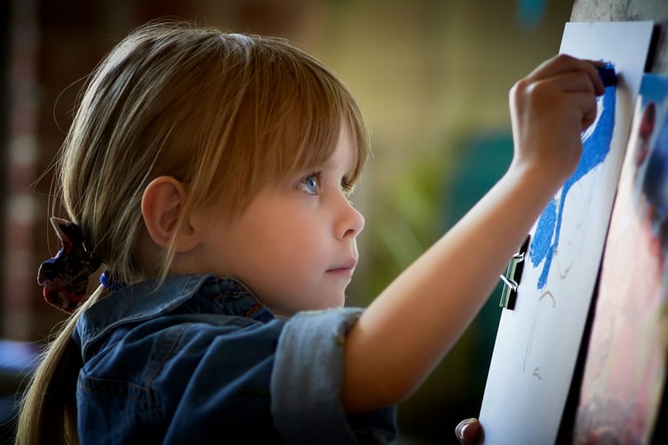 Child painting