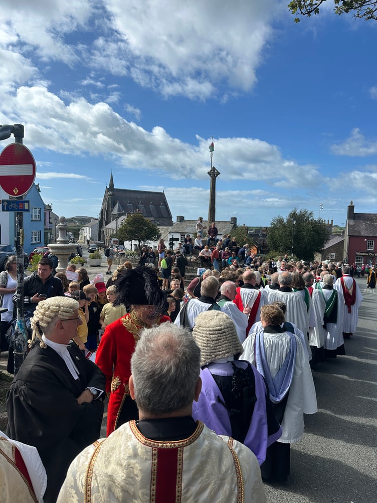 St Davids Procession in honour of Bishop Dorrien’s appointment as Dean of Royal Chaplaincy for Wales
