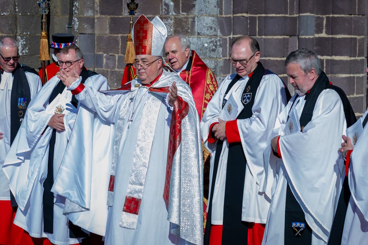 The Bishop alongside the Honorary Chaplains