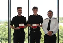 Carmarthenshire police heroes honoured for fire rescue