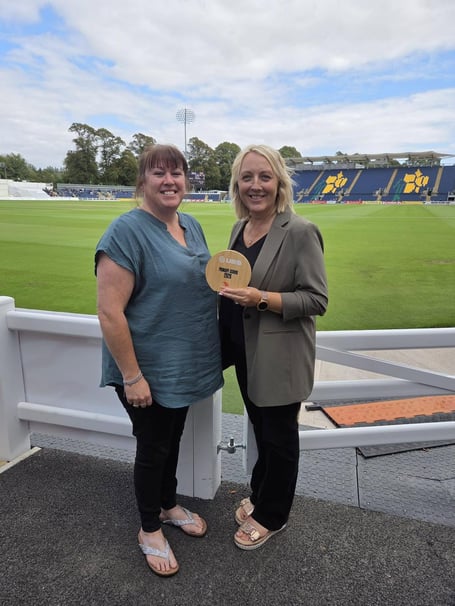 Stepaside School wins Primary School of the Year in Cricket Wales’ Collective Awards, recognising its active encouragement of the children to access All Stars Cricket and junior cricket clubs locally. Mrs Chandler-Hall and Mrs Badham received the award at Sophia Gardens, Cardiff.