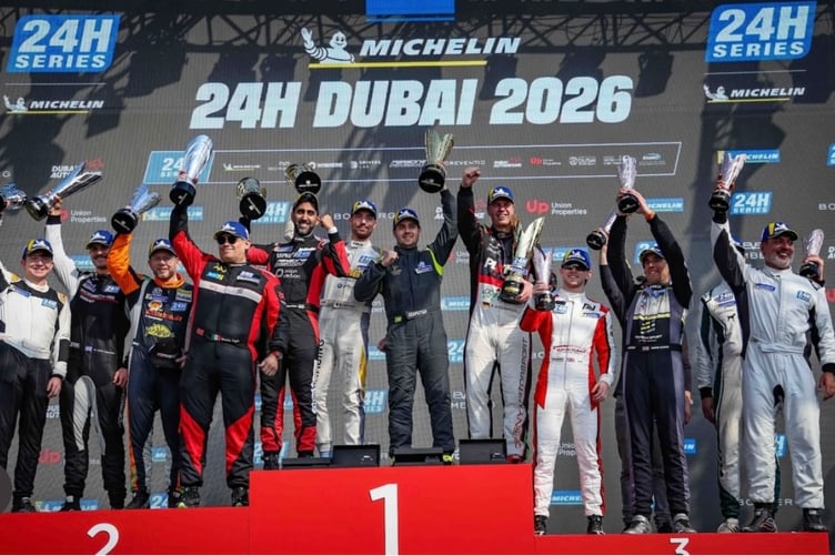 Rhys Lloyd achieved a third time lucky dream when he made the rostrum at the Dubai 24-hour event staged earlier this year