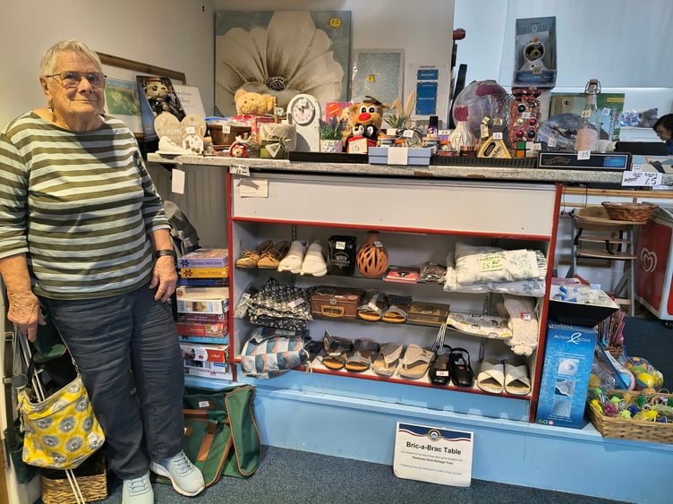 Mary Willington with her bric-a-brac stall at the Pembroke Dock Heritage Centre