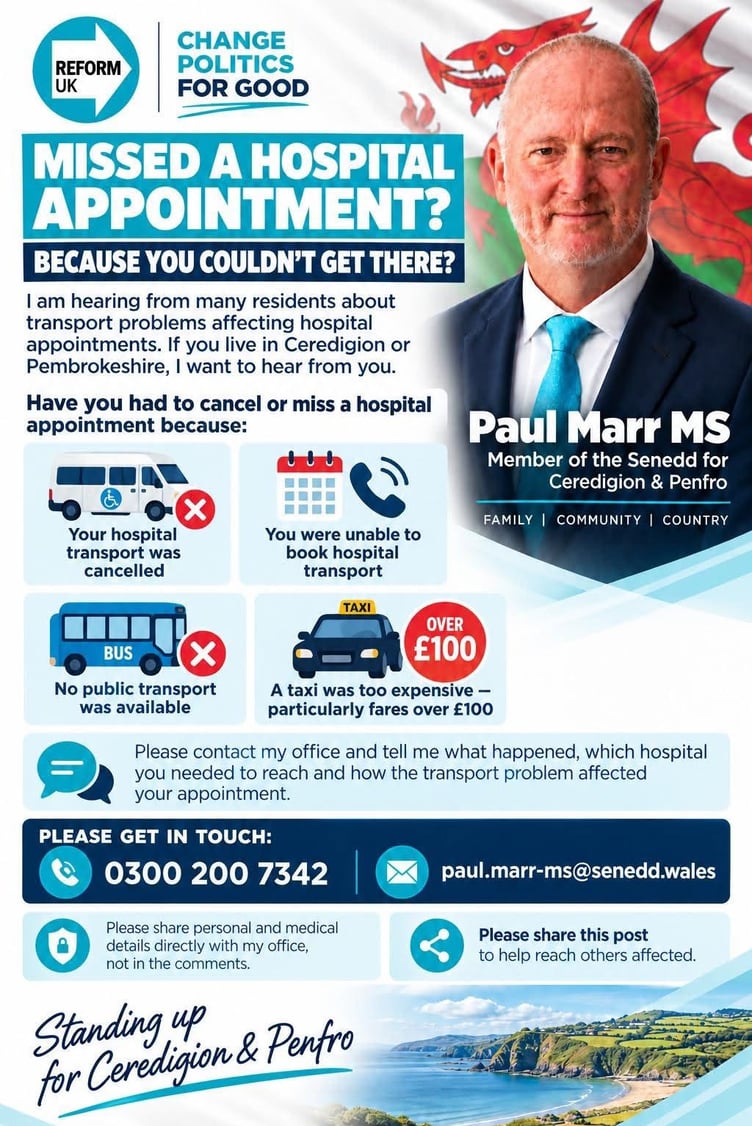 Missed a hospital appointment - poster