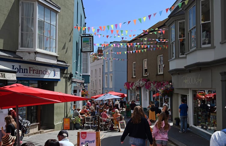 Tenby town shops Tudor Square