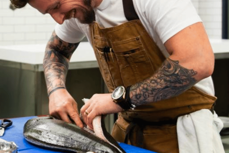 Seb Smith, head chef at the award-winning Allt Yr Afon, Wolfscastle, will be creating a two-course menu of handmade ravioli with velouté followed by a rich chocolate mousse. His inspiring dishes led him to a spot on TV’s Great British Menu.