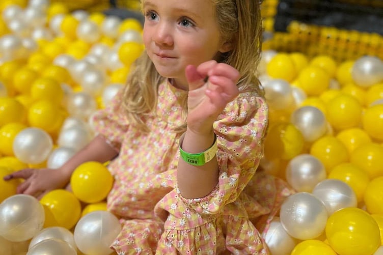 Mabel Anderson, aged 4, at Buzz Parks, Llansamlet, Swansea