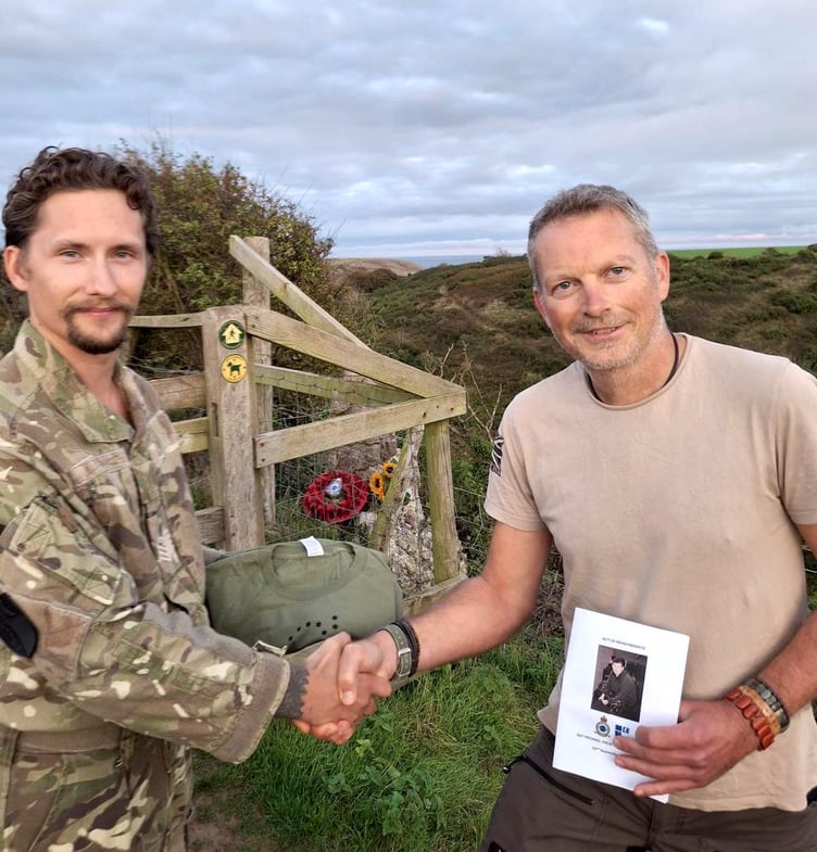 Simon Shorten of Penally (pictured right) retrieved and renovated a memorial plaque to and replaced it for the ceremony.