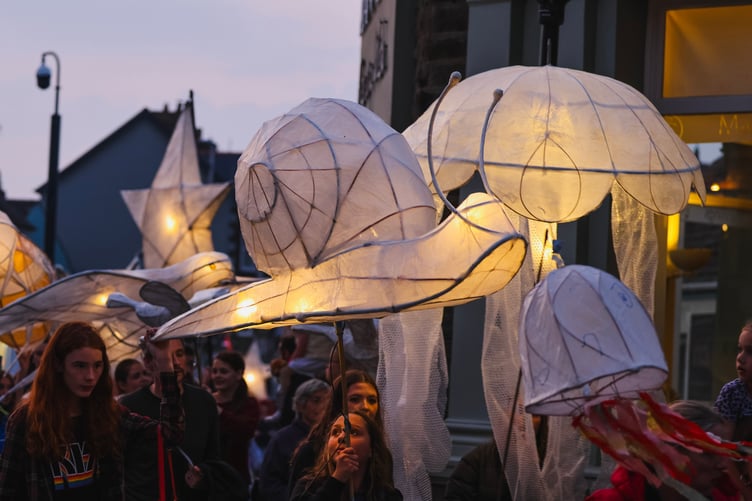 The ‘Fish and Ships’ lantern parade comes to the streets of Fishguard on Friday night (Image: David Edmunds).