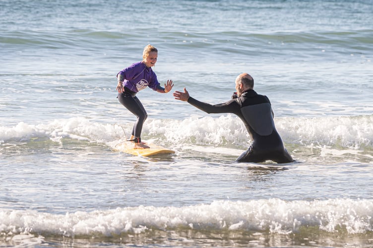 The Manorbier Inclusive Tag-Team Shootout brought together surfers of all ages and abilities for a celebration of Pembrokeshire’s surfing community