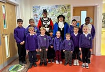 Haverfordwest mayor and sheriff meet pupils at Waldo Williams