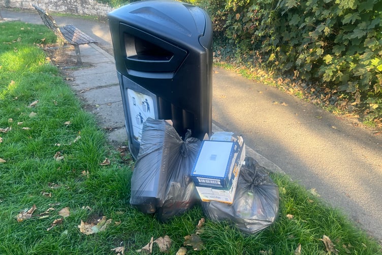 Tenby flytipping bins