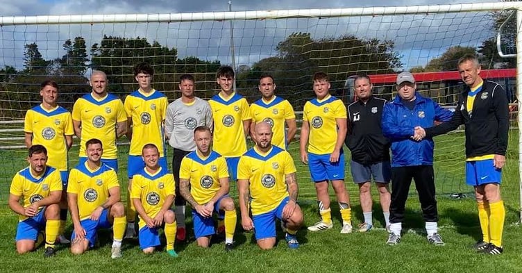 Manorbier United unveiled their new kit sponsors