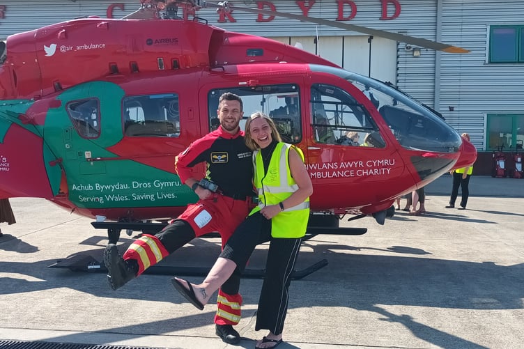 Charlotte reunited with Critical Care Practitioner Dan Jenkins who attended her after her horse riding accident in 2021