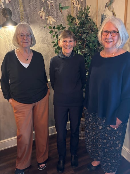 Castlemartin volunteer leader Vicky Tomlinson (centre) with Narberth Ladies Probus treasurer Jan Smosarski and club member Anne Ponisch