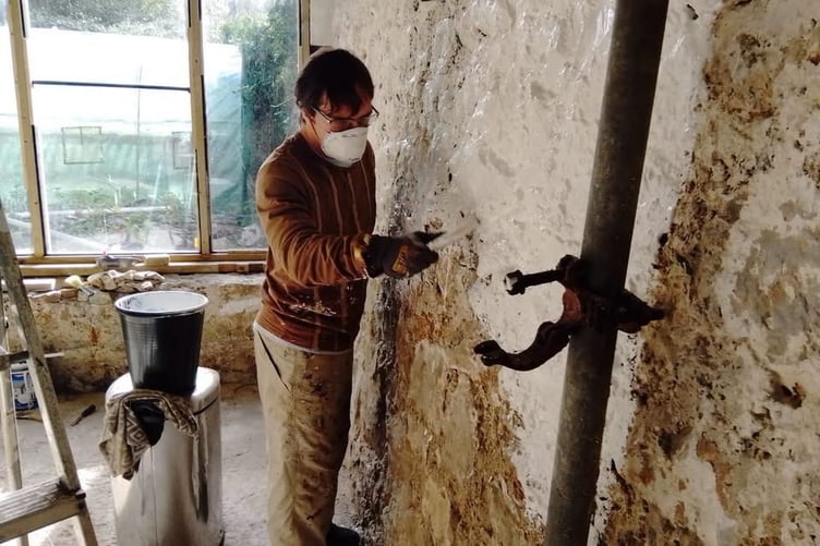 Richard painting on volunteer day