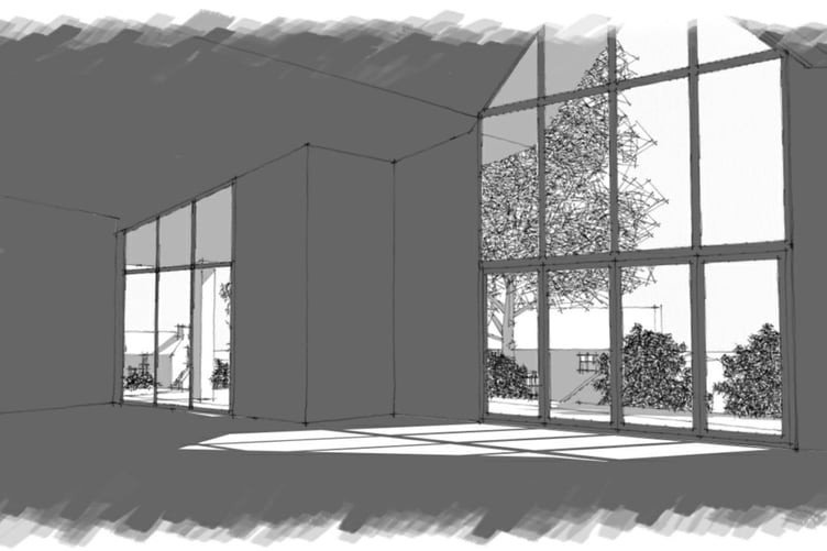 An artist impression of the new building at Canolfan yr Urdd Pentre Ifan.