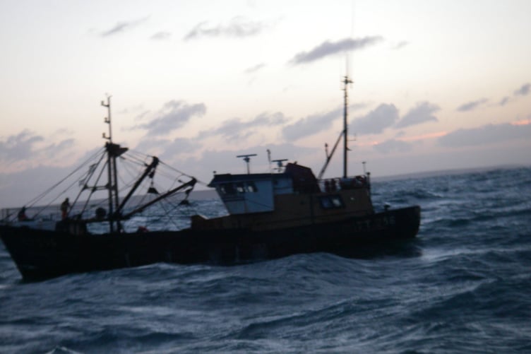 On the evening of 6 into 7 March, 2008, St Davids RNLI volunteers were afloat in gale force winds and five metre waves for 12 hours.
An 80ft, 111 tonne fishing trawler, Western Belle lost all power and was adrift in a traffic separation lane (9 miles south west of the Smalls Lighthouse.)