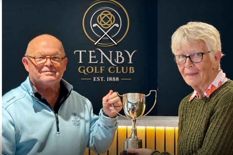Tenby Golf Club captain Brian Jones receives more silverware