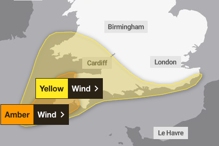 Wind warnings for Friday, October 23