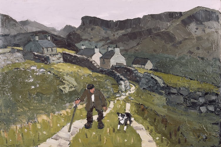 The Way to the Cottages by Kyffin Williams