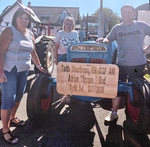 Ann, Heledd and Alwyn who organised the tractor run