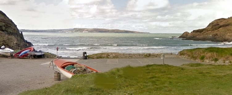 Plans for a temporary mobile sauna at the Boat Yard, Pwllgwaelod Beach, Dinas Cross have been submitted. Picture: Google Street View.