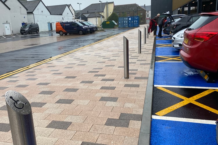 Disabled car parking spaces at Haverfordwest Public Transport Interchange