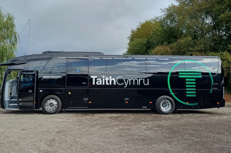 The TaithCymru coach service will connect North and South West Wales with daily services between Bangor and Carmarthen.