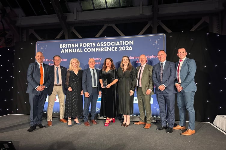 Members of the Port of Milford Haven team accepting the award at the British Ports Association Annual Conference 2026