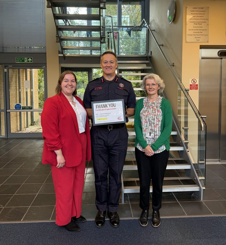 Mid and West Wales Fire and Rescue Service staff raise impressive total through fundraising events