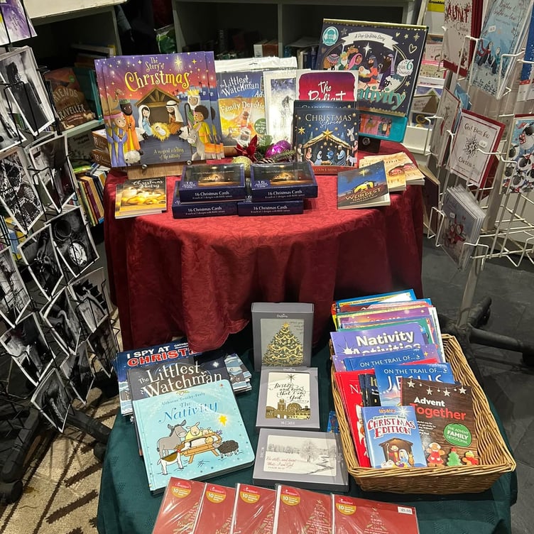 Children's Christmas and Nativity books at the Old Chapel, Tenby